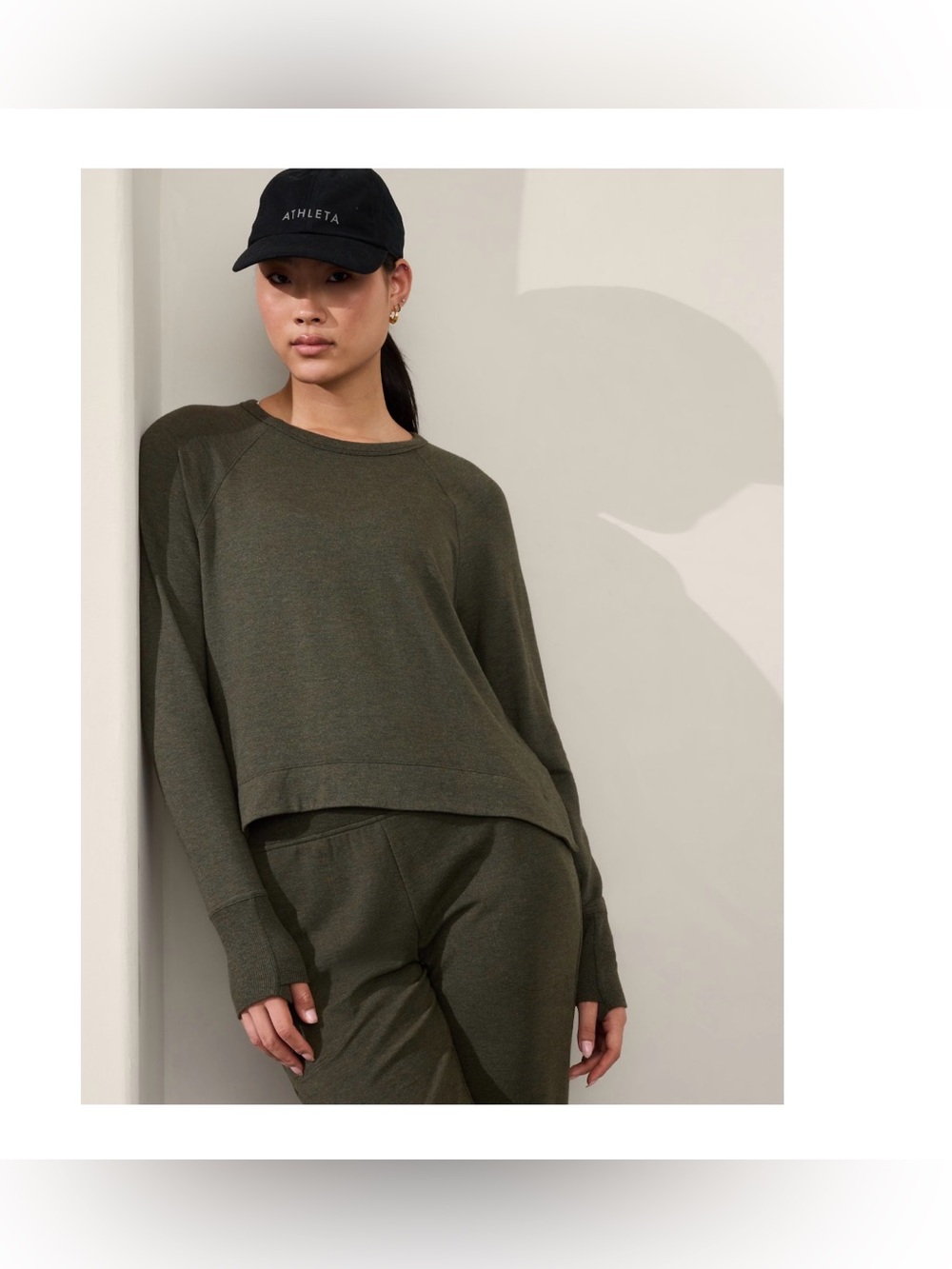 Athleta Coaster Luxe Recover High Hip Sweatshirt